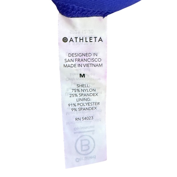 NWOT Athleta Conscious Crop Bikini Top in Yatch Blue - Picture 5 of 6